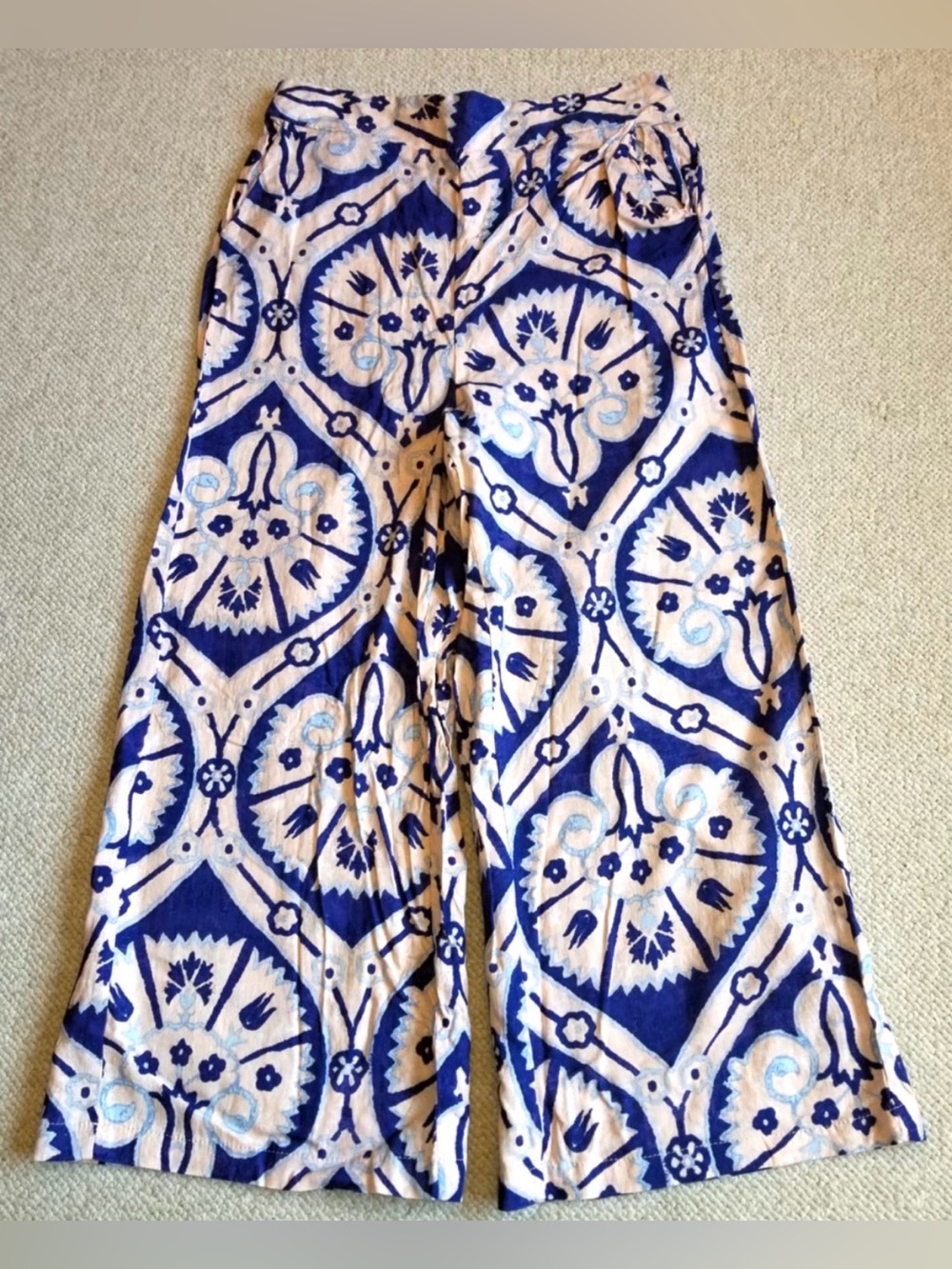 Christian Siriano Linen Blend Wide Leg Pants, size L